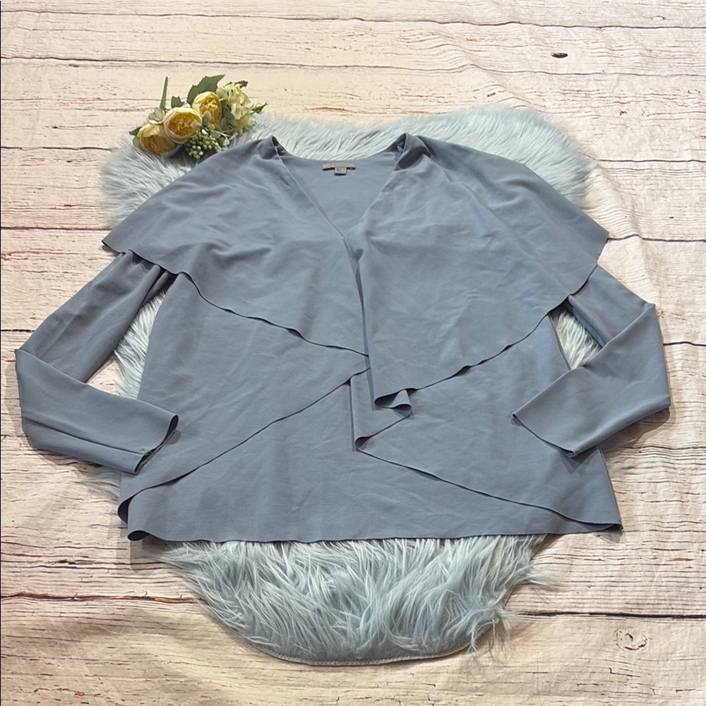 COS Light Blue Layered Ruffled Blouse sz S